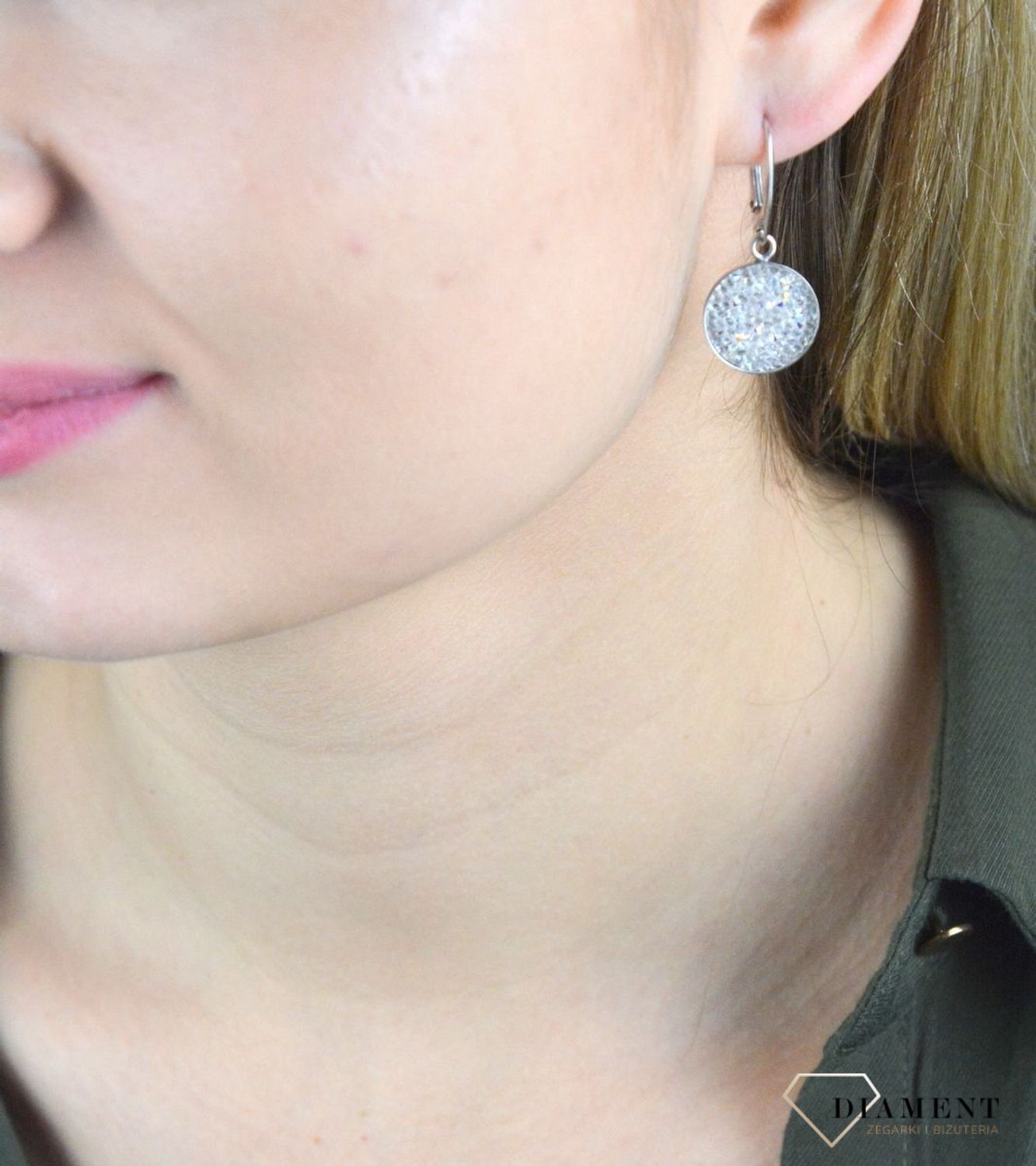 Kolczyki srebrne koła kryształy Swarovski KR3 684-2AB.jpg